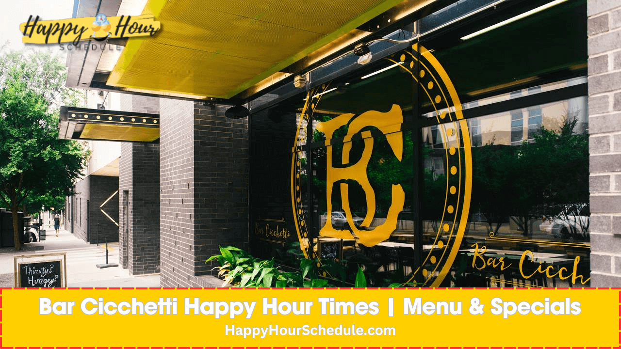 Bar Cicchetti Happy Hour menu, drinks and specials