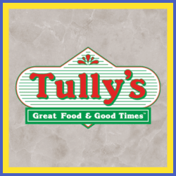 Tully's great food and good times logo